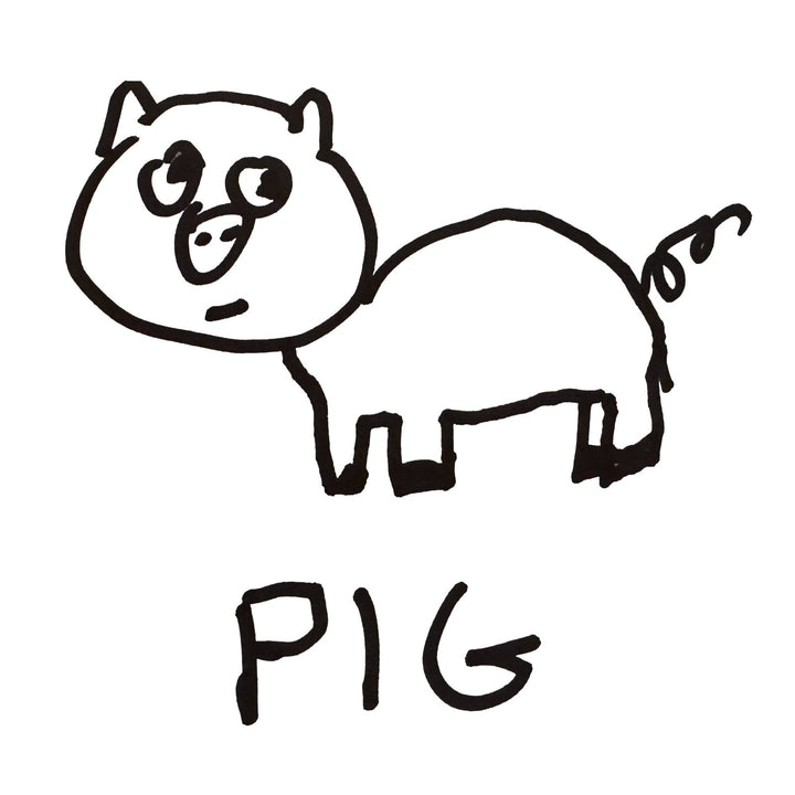 Pig - Toddler Tee - LoFi Animal Shirts