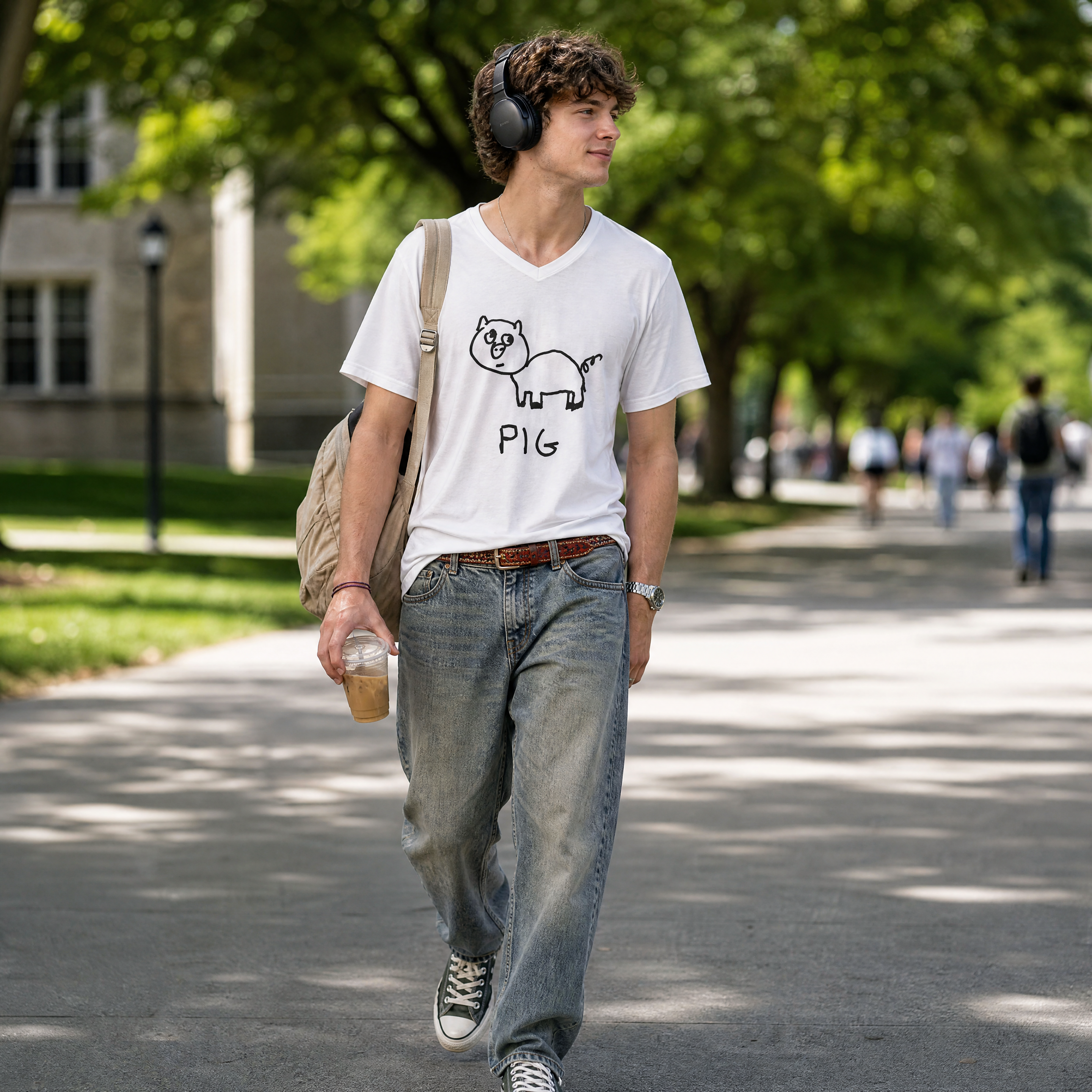 Pig - Unisex V-neck Tee