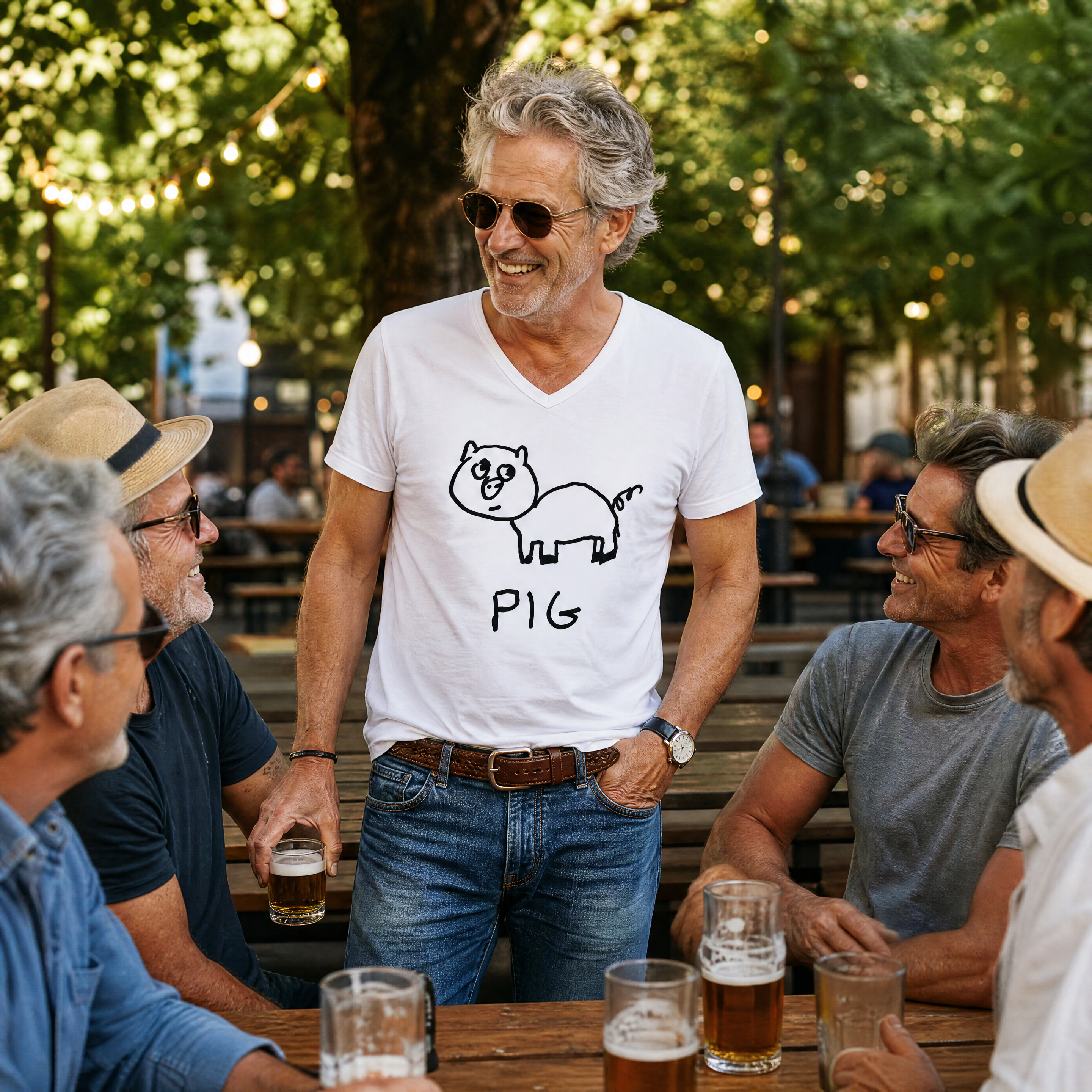 Pig - Unisex V-neck Tee