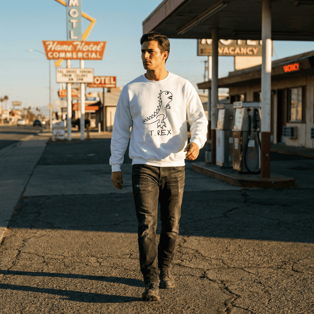 T Rex - Crewneck Sweatshirt - LoFi Animal Shirts