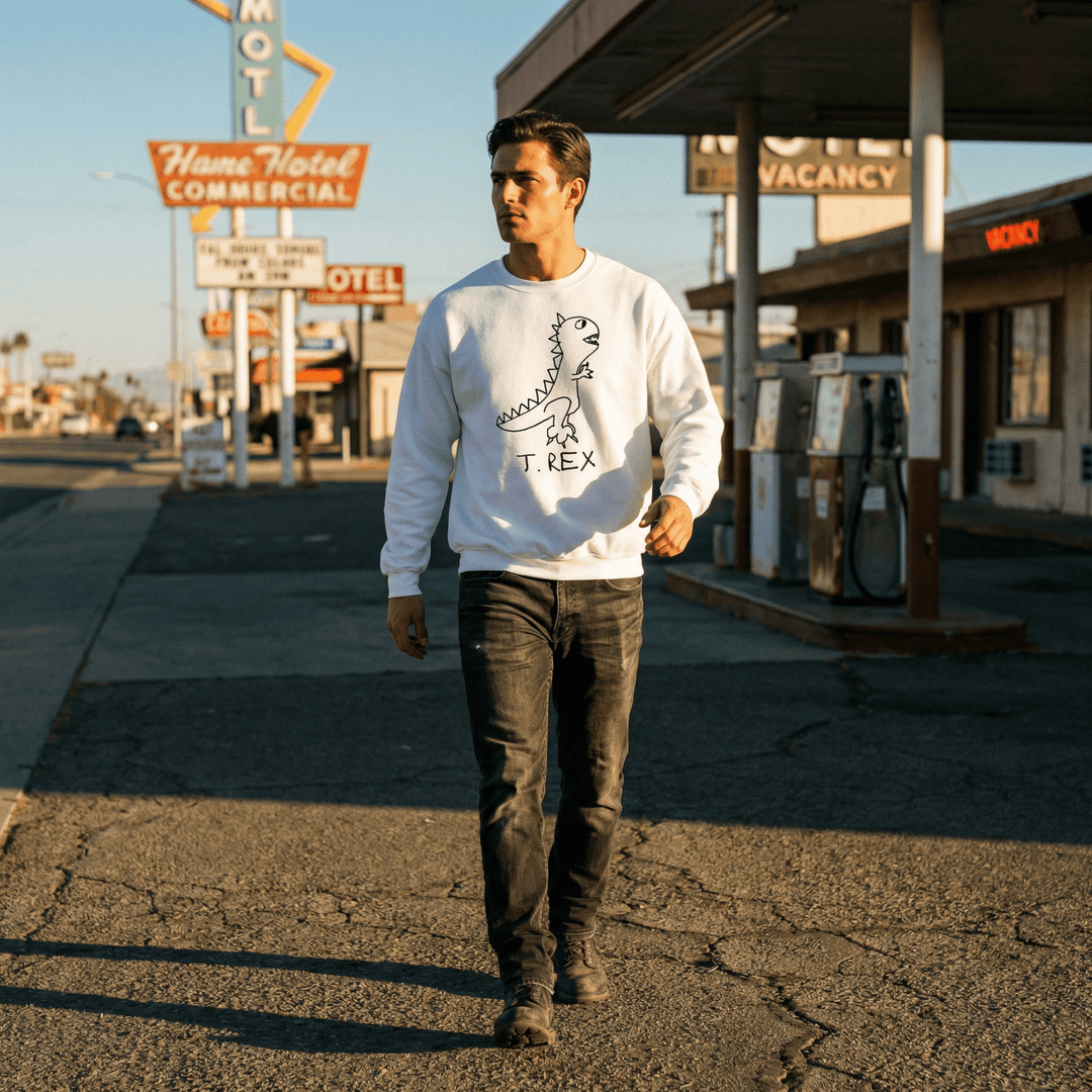 T Rex - Crewneck Sweatshirt - LoFi Animal Shirts
