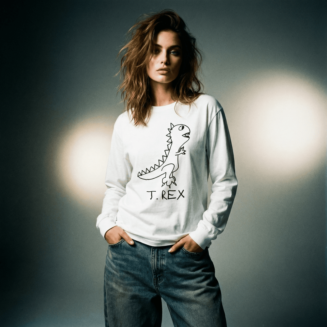 T Rex - Long Sleeve Tee - LoFi Animal Shirts
