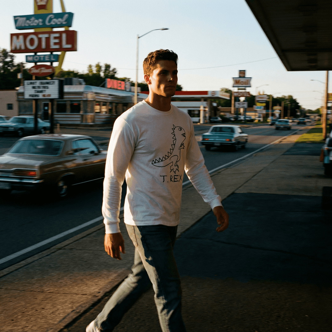 T Rex - Long Sleeve Tee - LoFi Animal Shirts