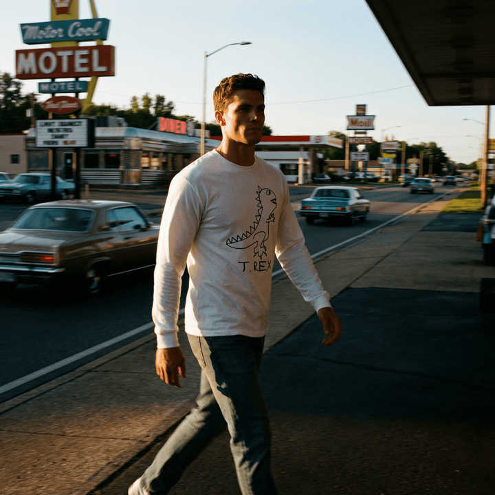 T Rex - Long Sleeve Tee - LoFi Animal Shirts