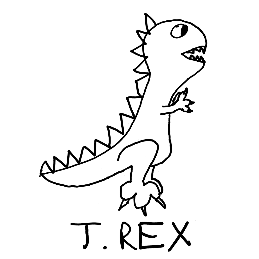 T. Rex - T-shirt dress - LoFi Animal Shirts