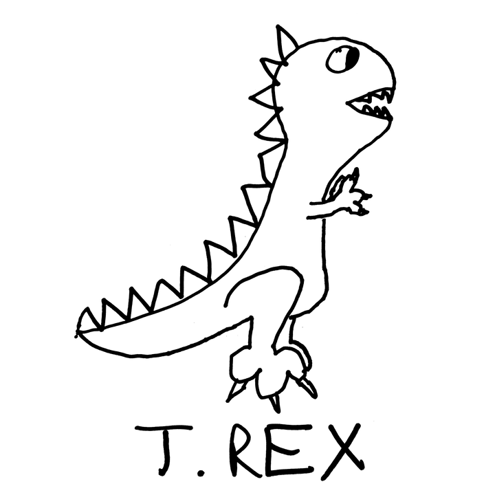 T. Rex - T-shirt dress - LoFi Animal Shirts