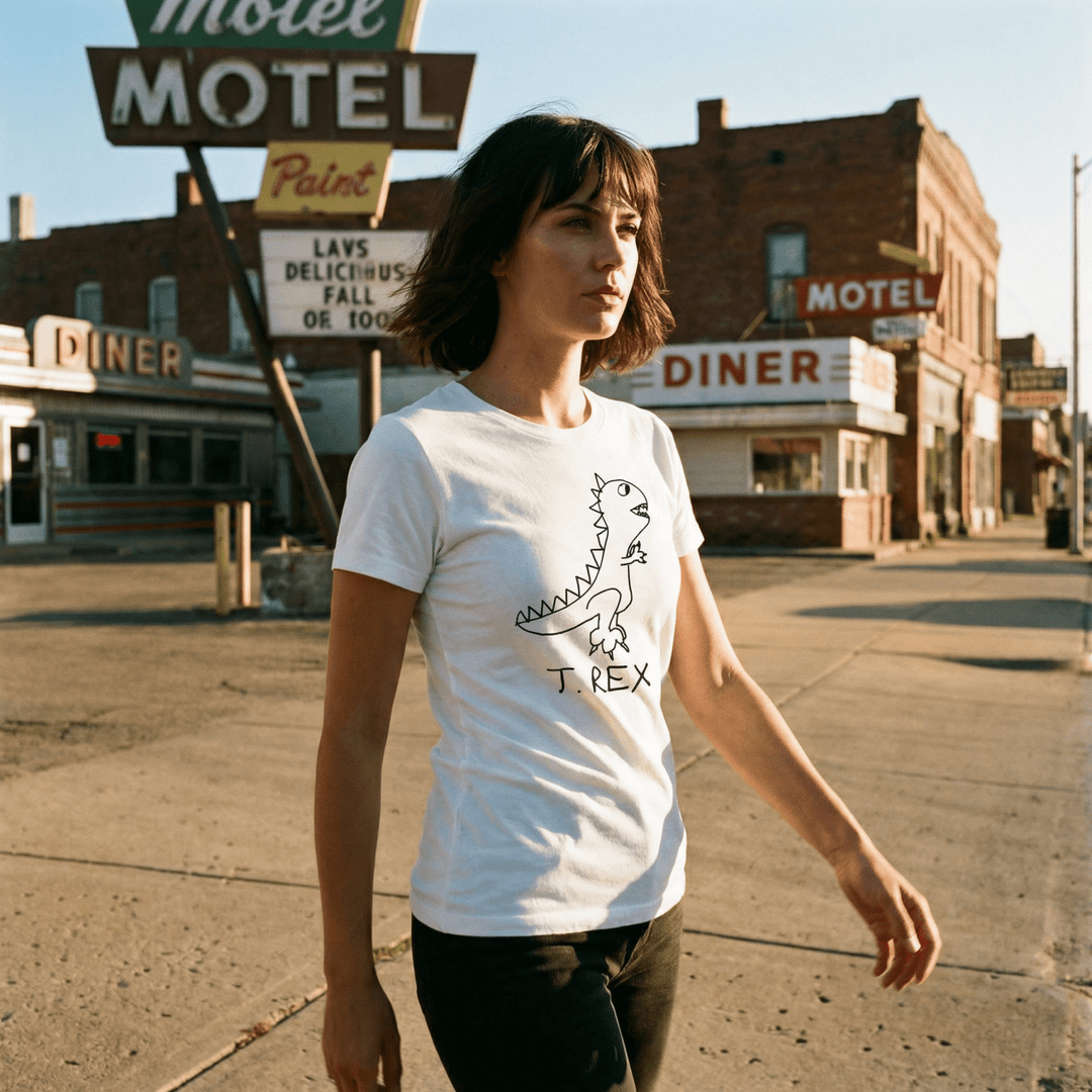T Rex - Women’s Fitted Tee - LoFi Animal Shirts