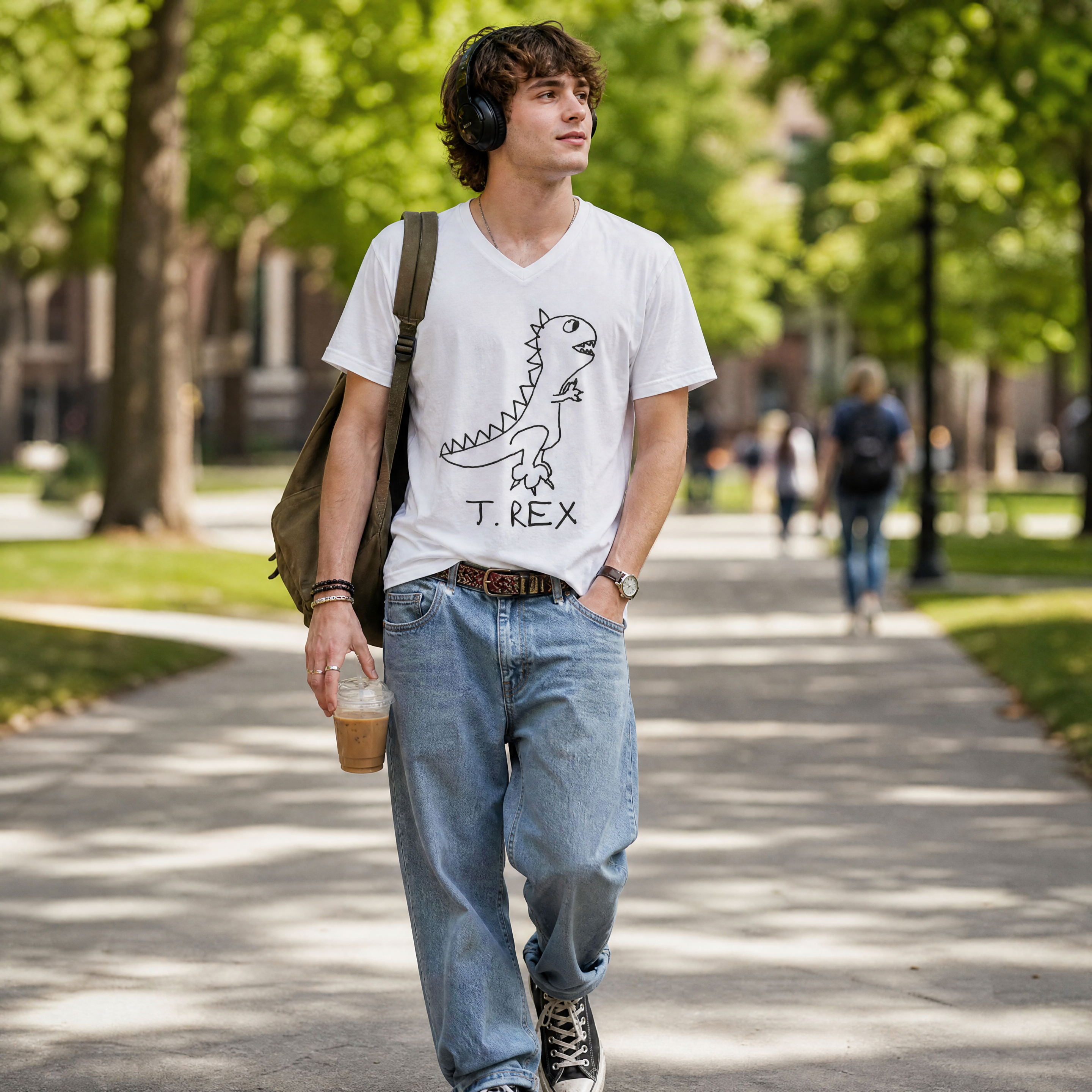 T. Rex - Unisex V-neck Tee