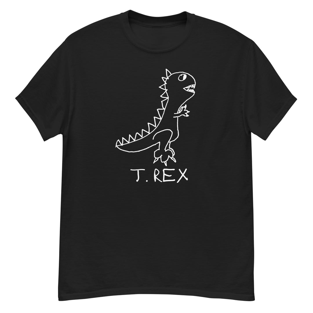 T-Rex classic tee in black
 – minimalist lofi graphic – LoFi Animal Shirts