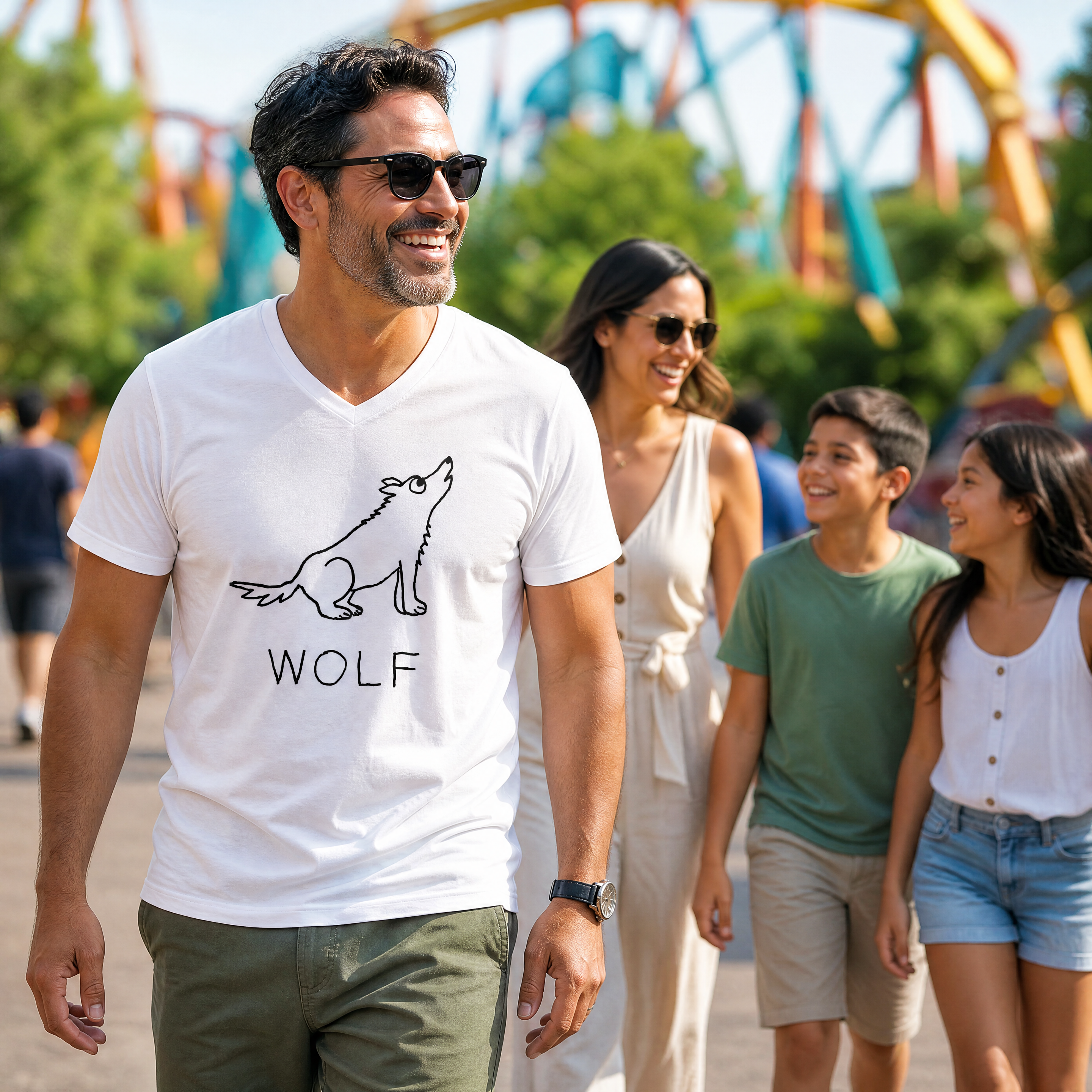 Wolf - Unisex V-neck Tee