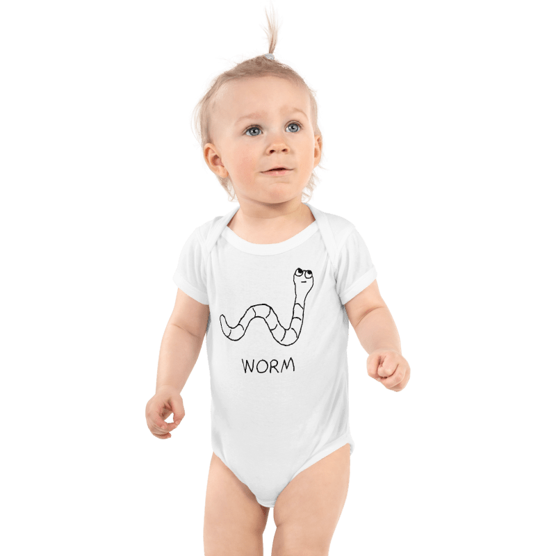 Worm - Baby Onesie - LoFi Animal Shirts