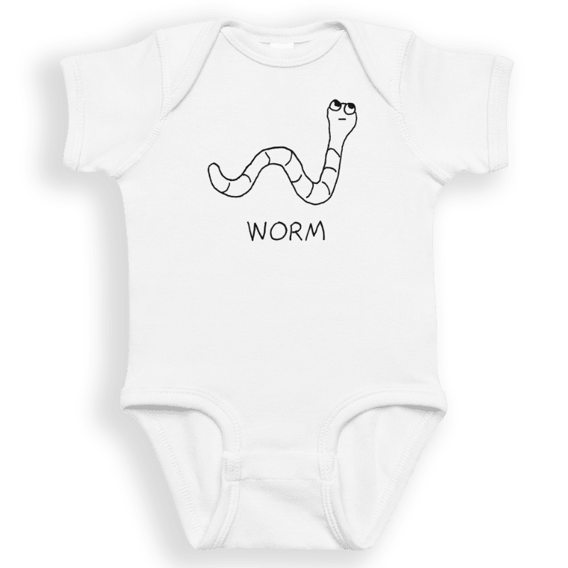 Worm - Baby Onesie - LoFi Animal Shirts