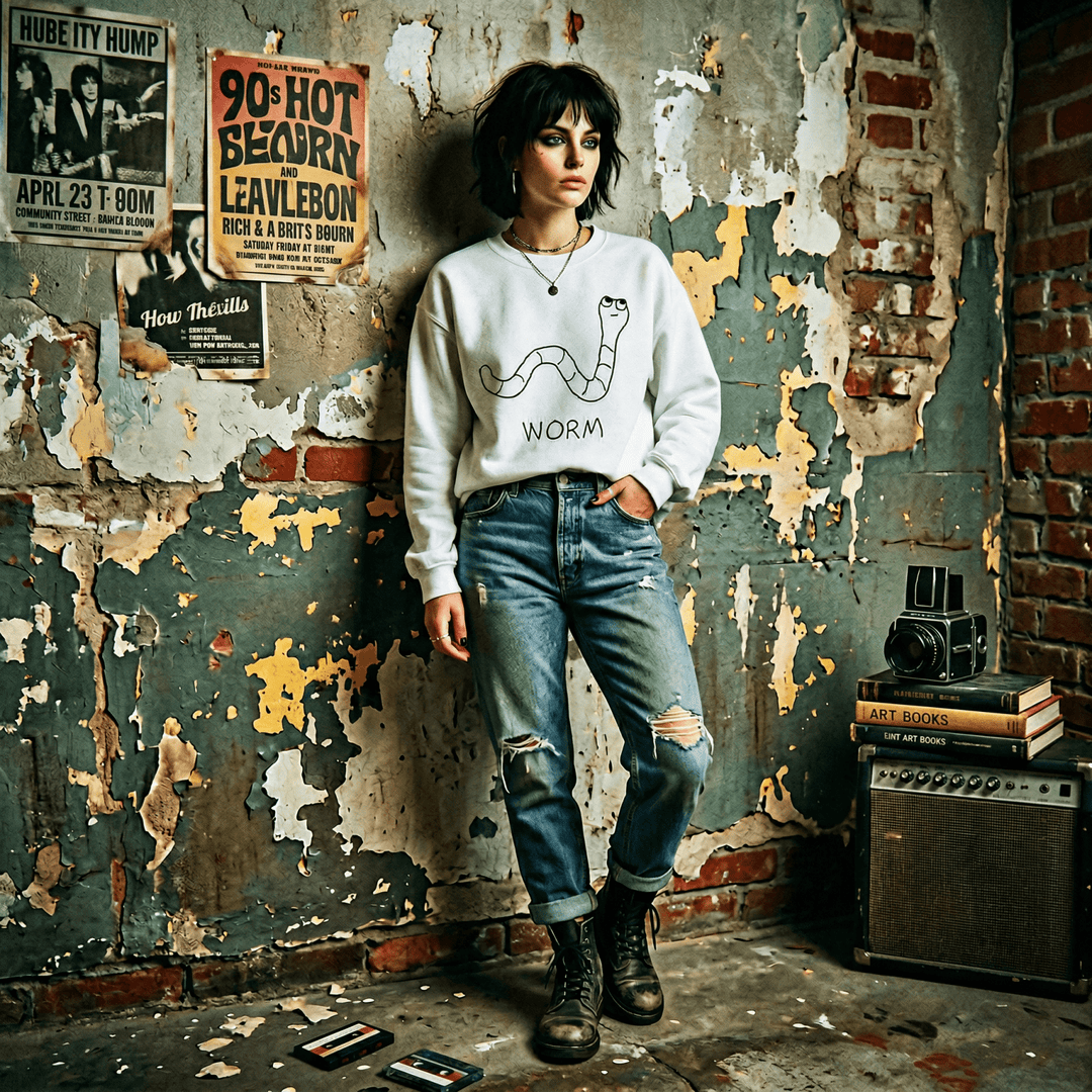 Worm - Crewneck Sweatshirt - LoFi Animal Shirts