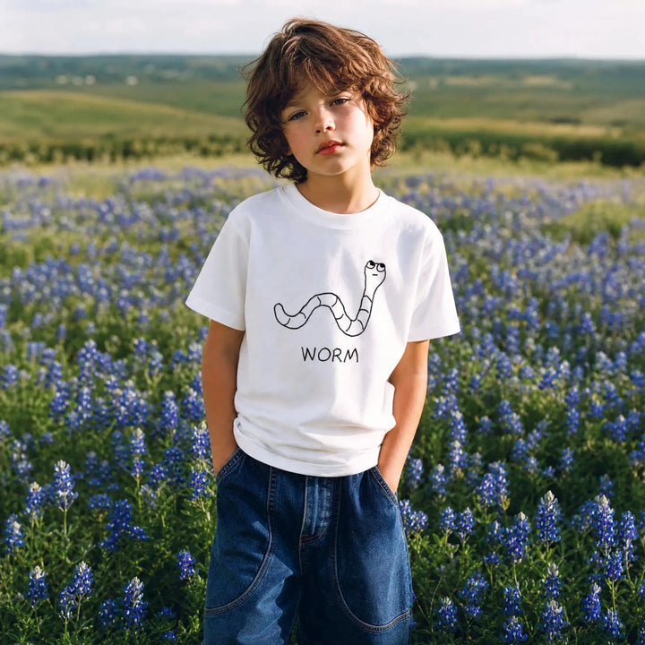 Worm - Kids Tee - LoFi Animal Shirts