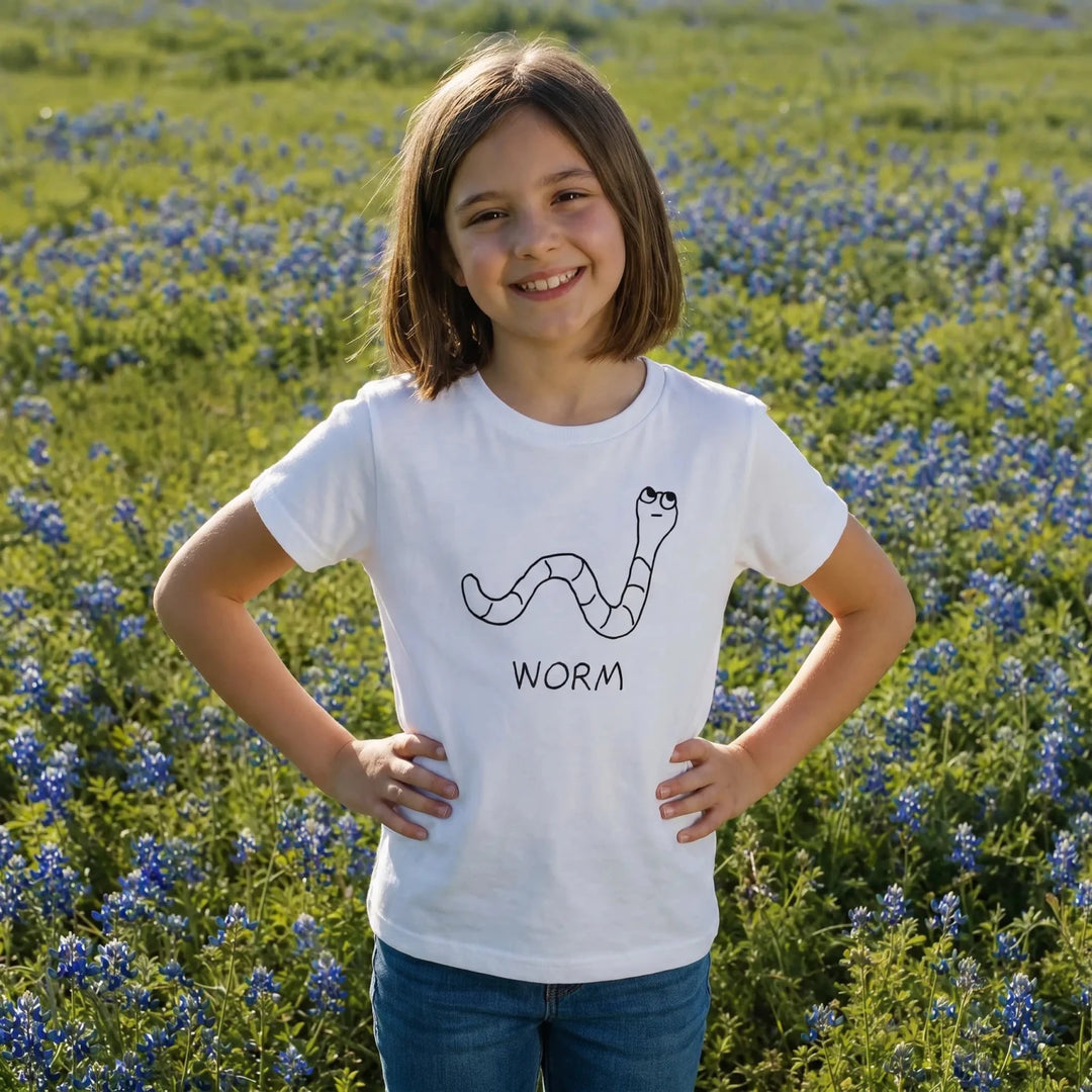 Worm - Kids Tee - LoFi Animal Shirts