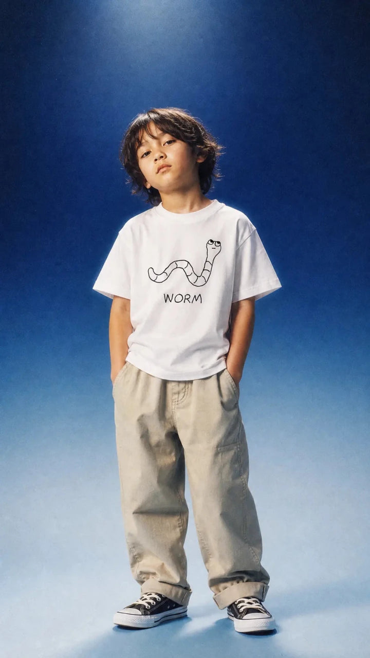 Worm - Kids Tee - LoFi Animal Shirts