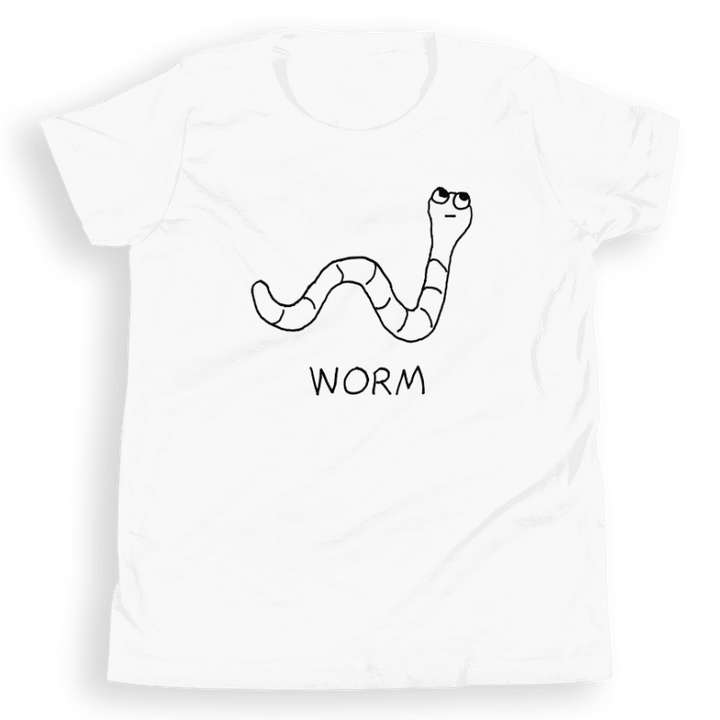 Worm - Kids Tee - LoFi Animal Shirts
