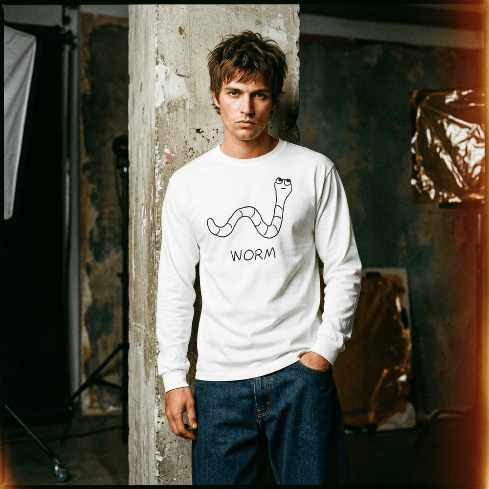 Worm - Long Sleeve Tee - LoFi Animal Shirts