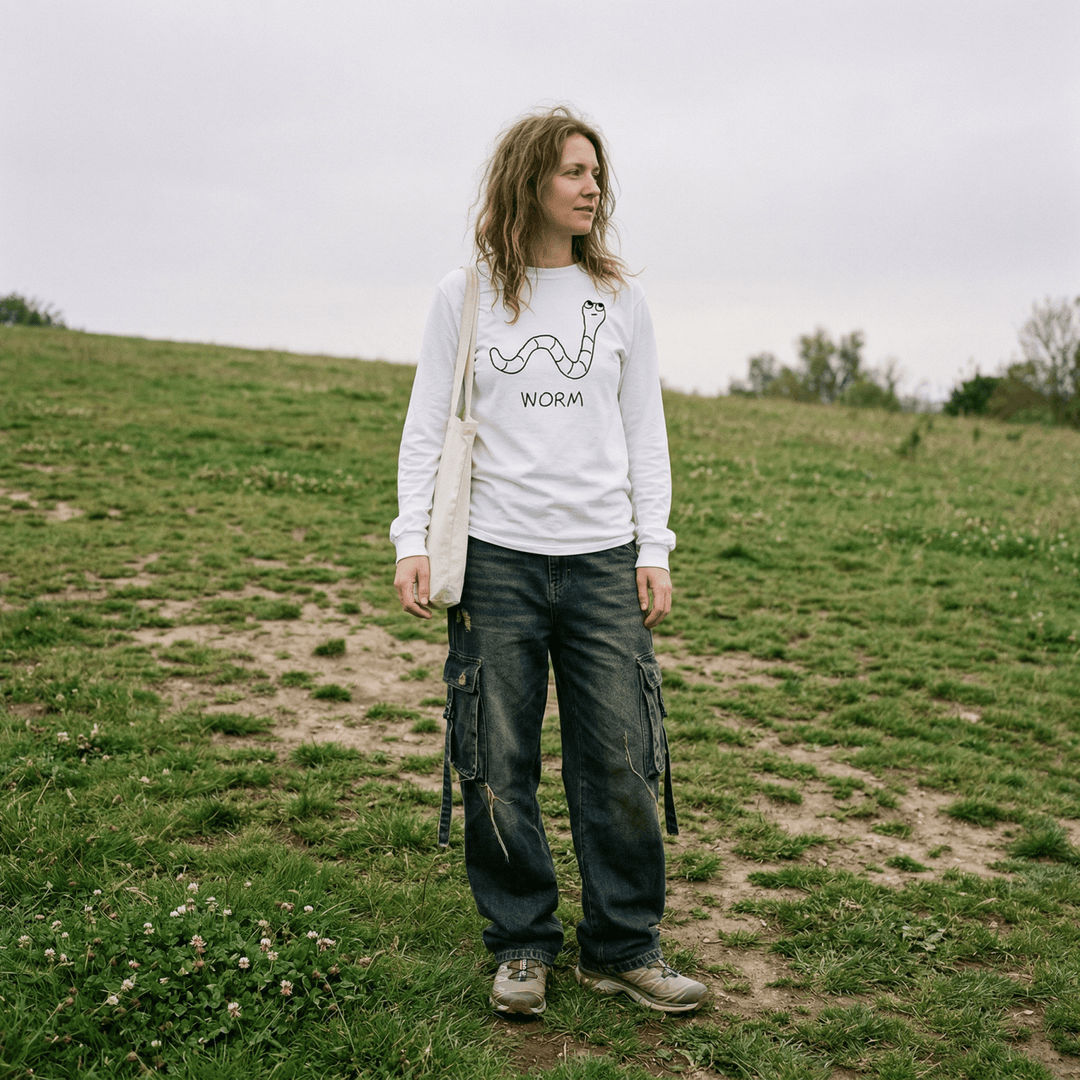 Worm - Long Sleeve Tee - LoFi Animal Shirts
