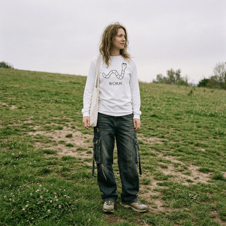 Worm - Long Sleeve Tee - LoFi Animal Shirts