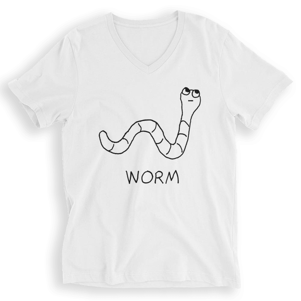 Worm - V - Neck T-Shirt - LoFi Animal Shirts