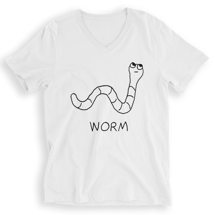 Worm - V - Neck T-Shirt - LoFi Animal Shirts