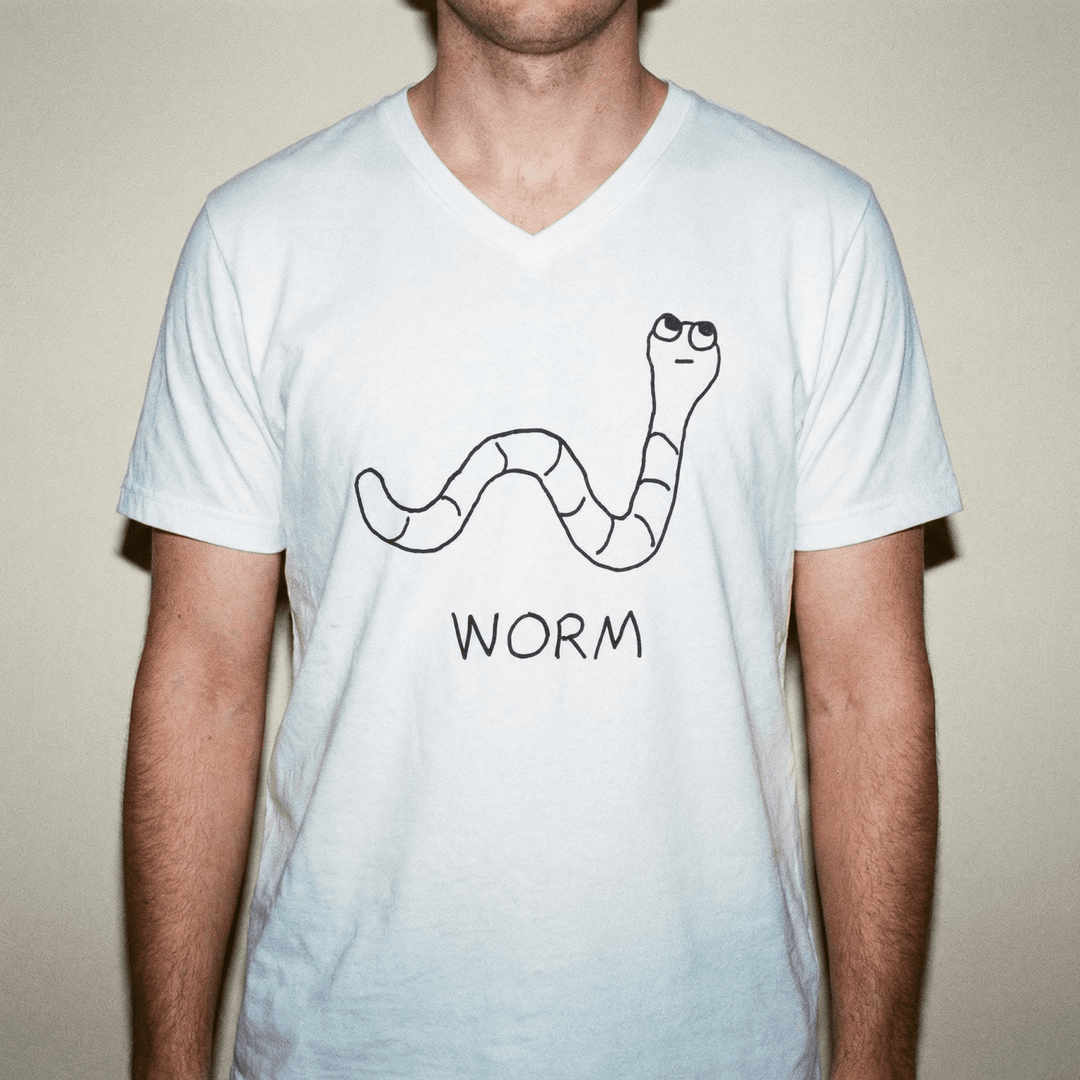 Worm - V - Neck T-Shirt - LoFi Animal Shirts