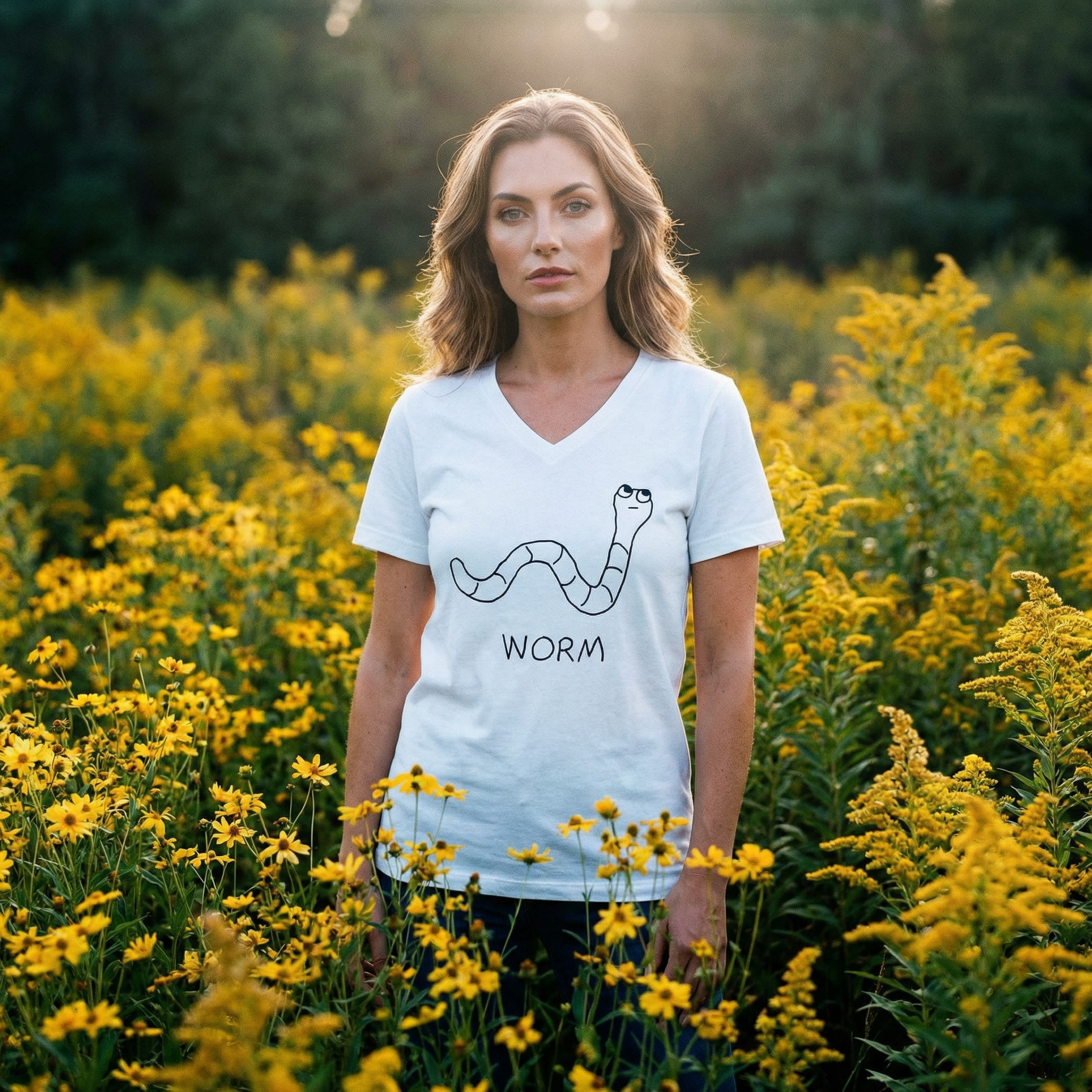 Worm - Unisex V-neck Tee
